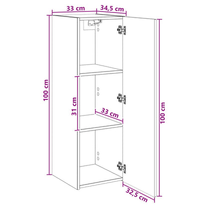 Wall-mounted Bathroom Cabinet High Gloss White