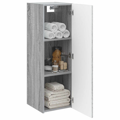 Wall-mounted Bathroom Cabinet Grey Sonoma 33 x 34.5 x 100 cm