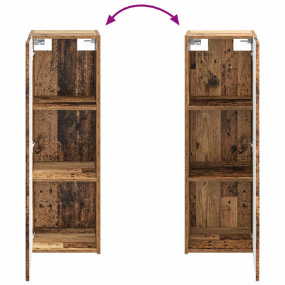 Wall-mounted Bathroom Cabinet Old Wood 33 x 34.5 x 100 cm