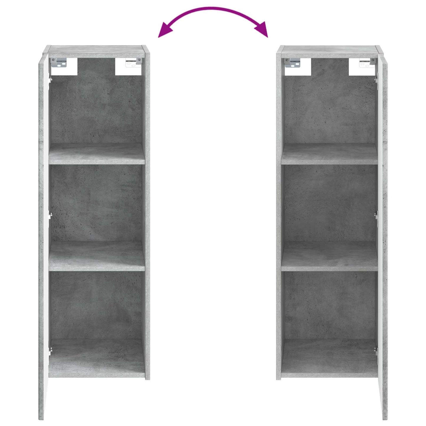 Wall-mounted Bathroom Cabinet Concrete Grey 33 x 34.5 x 60 cm