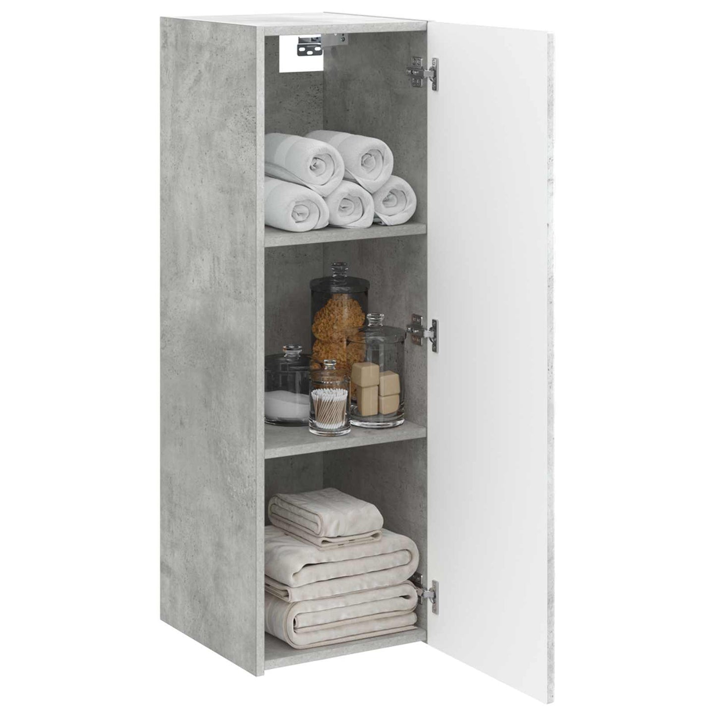Wall-mounted Bathroom Cabinet Concrete Grey 33 x 34.5 x 60 cm