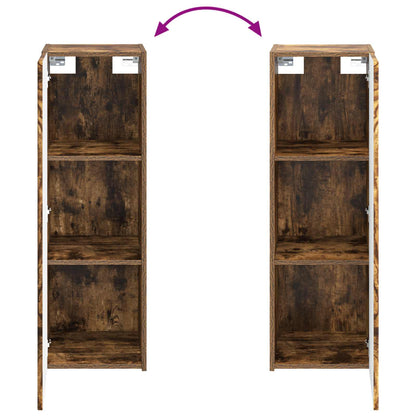 Wall-mounted Bathroom Cabinet Smoked Oak 33 x 34.5 x 60 cm