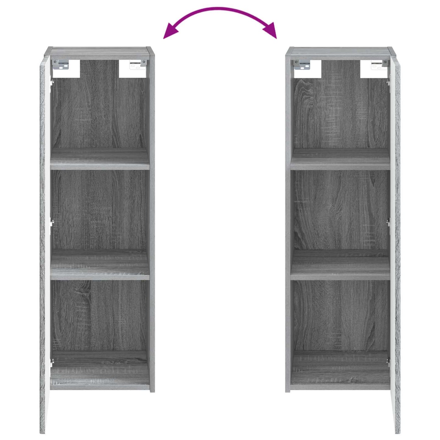 Wall-mounted Bathroom Cabinet Grey Sonoma 33 x 34.5 x 60 cm