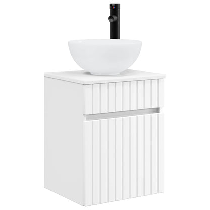 Wall-mounted Sink Vanity White 39 x 35 x 63 cm Engineered Wood