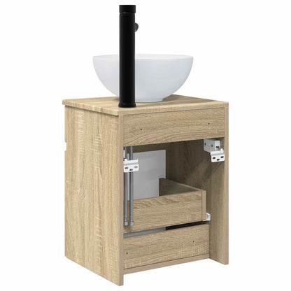 Wall-mounted Sink Vanity Sonoma Oak 39 x 35 x 63 cm