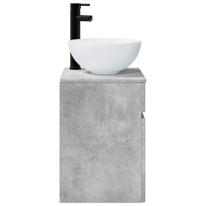 Wall-mounted Sink Vanity Concrete Grey 39 x 35 x 63 cm