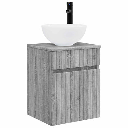 Wall-mounted Sink Vanity Grey Sonoma 39 x 35 x 63 cm