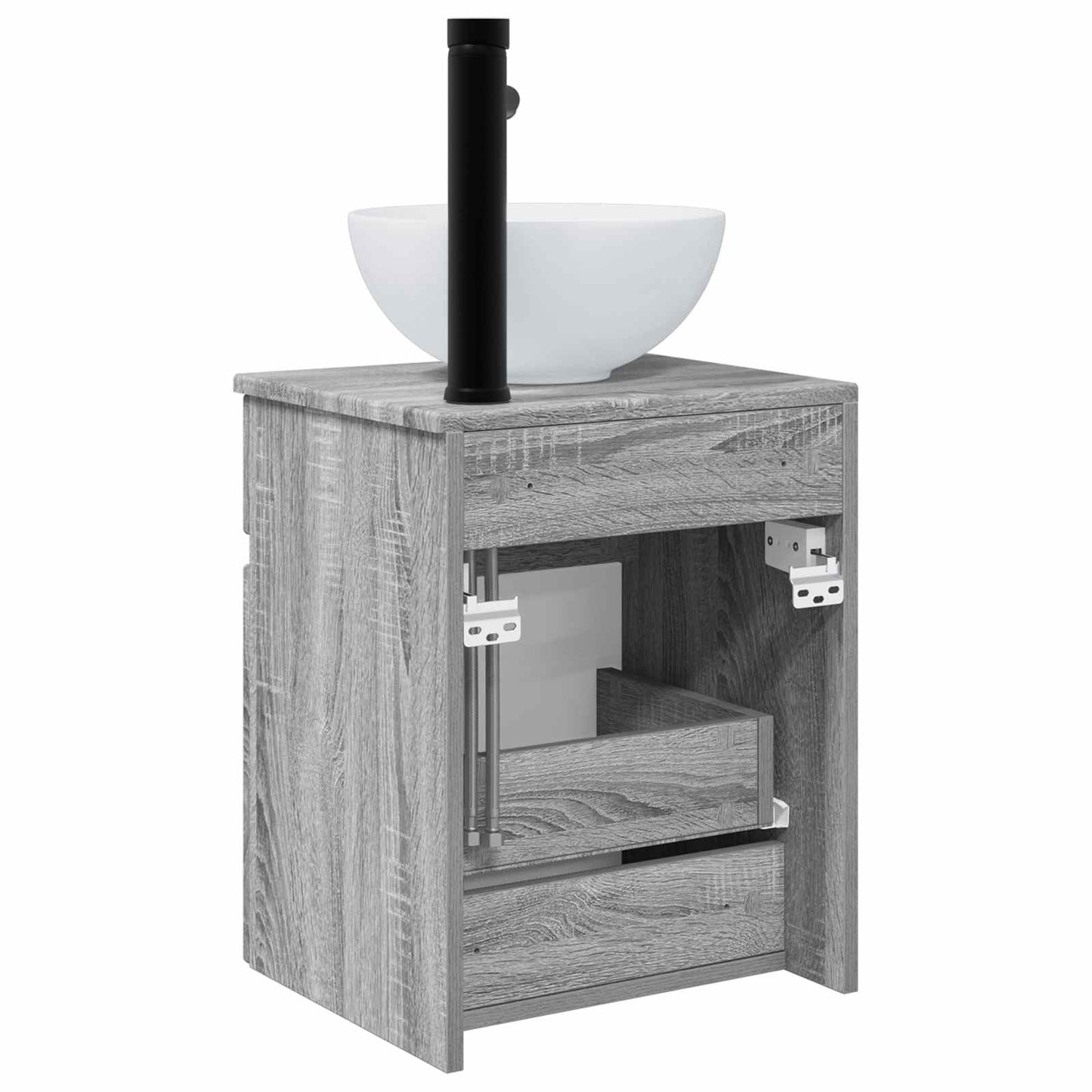 Wall-mounted Sink Vanity Grey Sonoma 39 x 35 x 63 cm