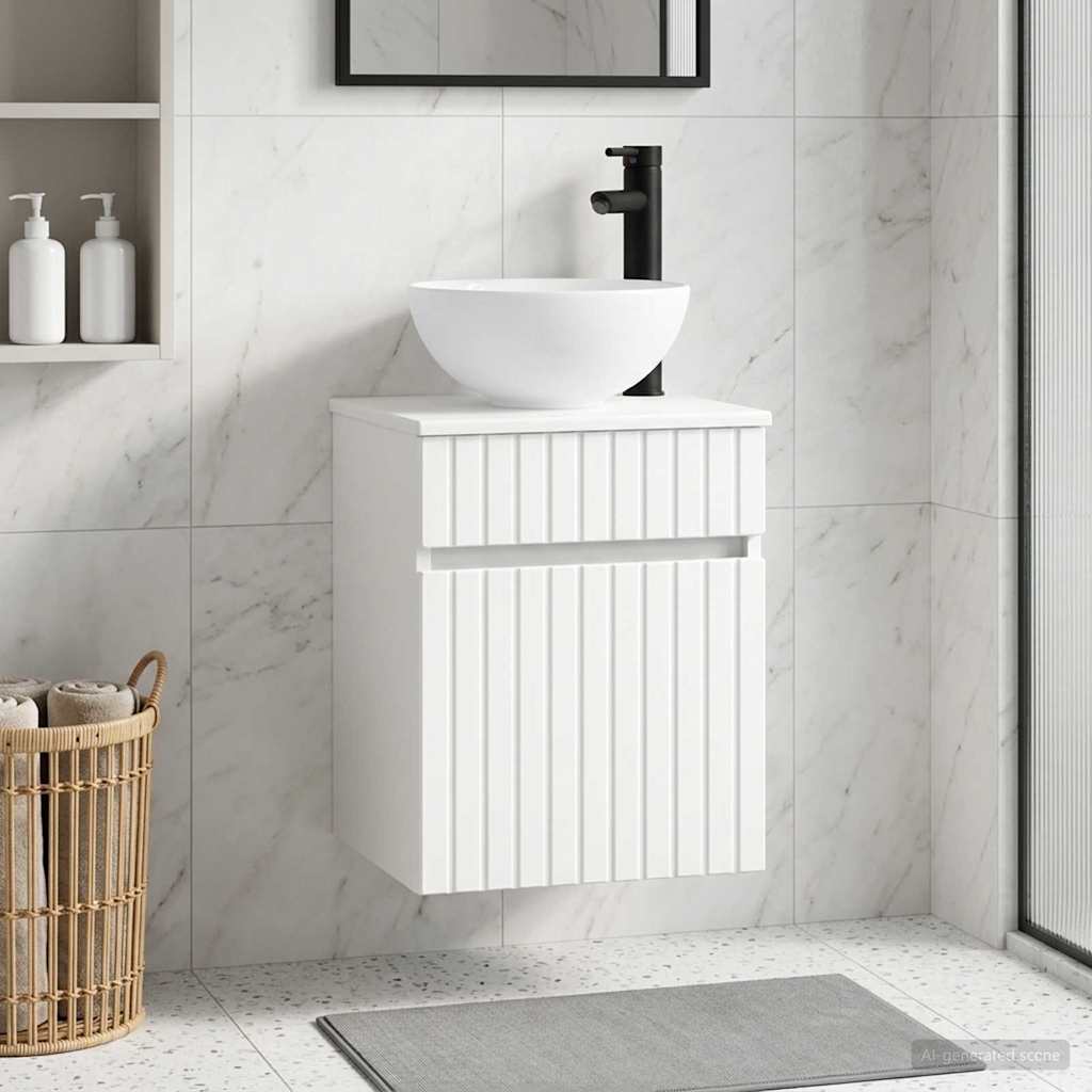 Wall-mounted Sink Vanity White 39 x 41 x 64.5 cm