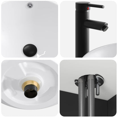 Wall-mounted Sink Vanity Black 39 x 41 x 64.5 cm