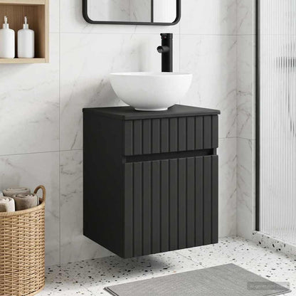 Wall-mounted Sink Vanity Black 39 x 41 x 64.5 cm