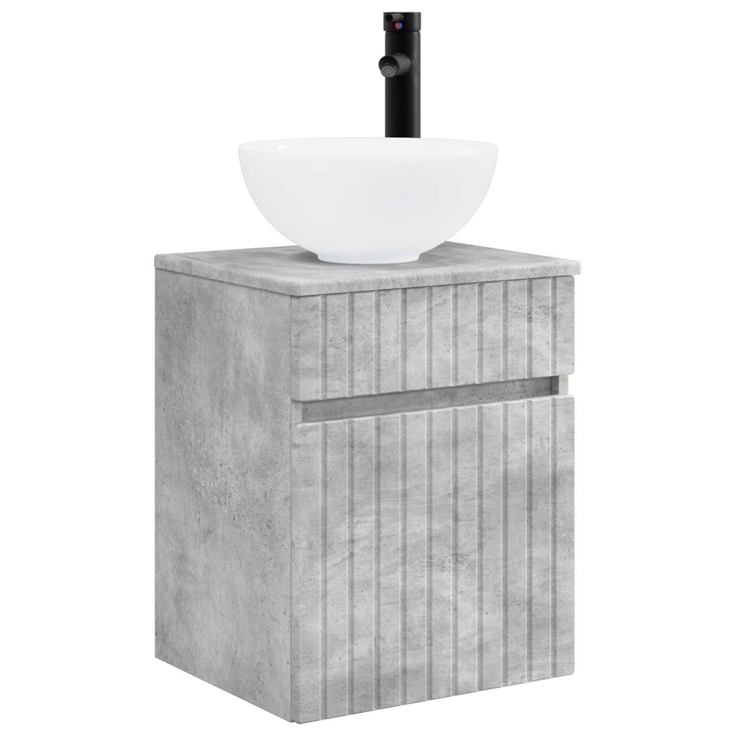 Wall-mounted Sink Vanity Concrete Grey 39 x 41 x 64.5 cm