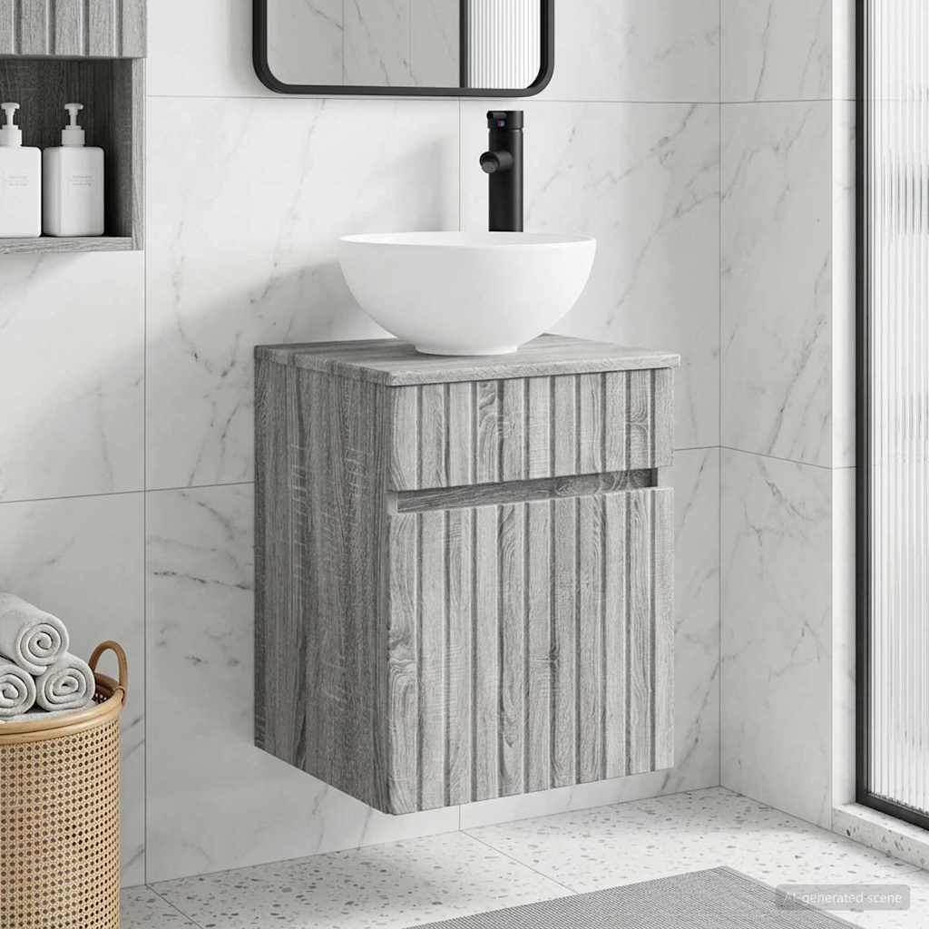 Wall-mounted Sink Vanity Grey Sonoma 39 x 41 x 64.5 cm
