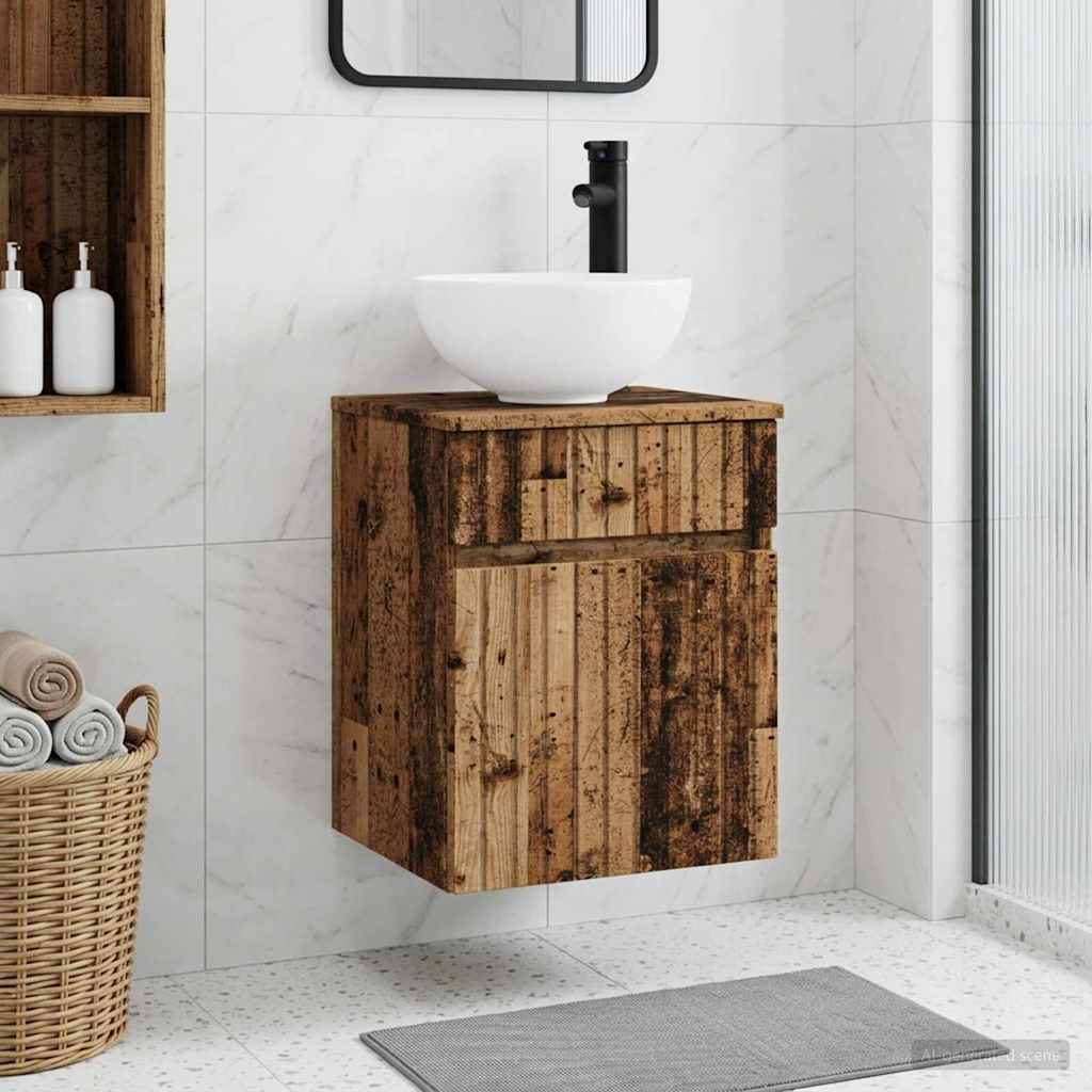 Wall-mounted Sink Vanity Old Wood 39 x 41 x 64.5 cm