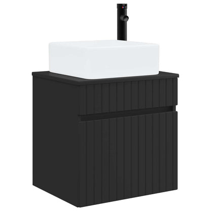Wall-mounted Sink Vanity Black 49 x 41 x 63 cm Engineered Wood