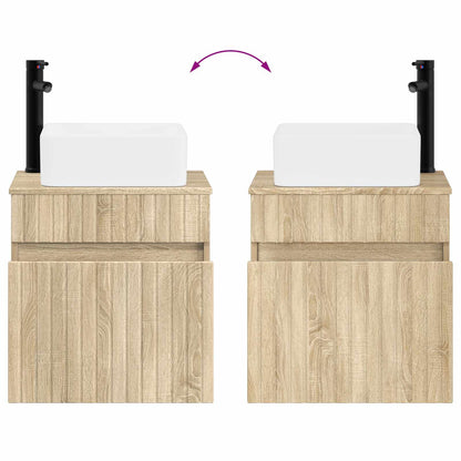 Wall-mounted Sink Vanity Sonoma Oak 49 x 41 x 63 cm