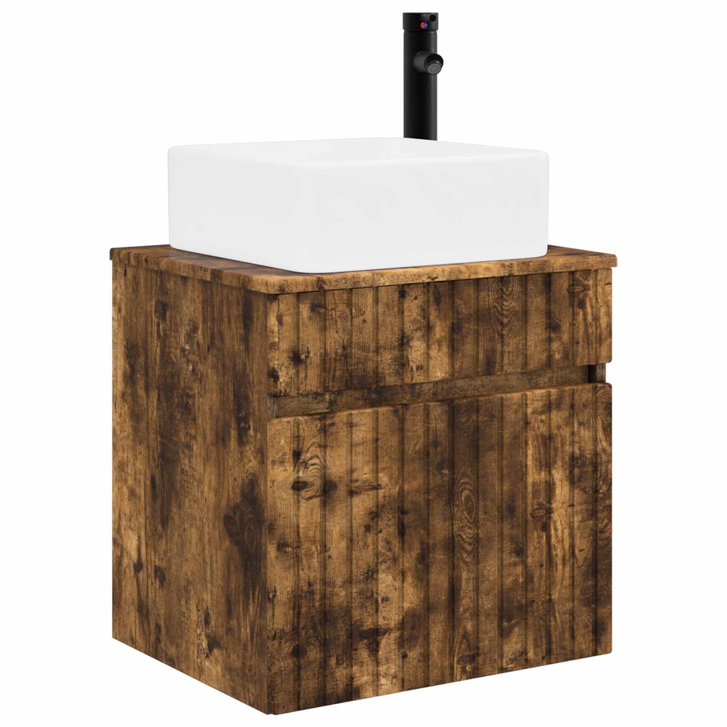 Wall-mounted Sink Vanity Smoked Oak 49 x 41 x 63 cm