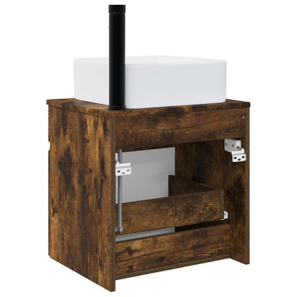 Wall-mounted Sink Vanity Smoked Oak 49 x 41 x 63 cm