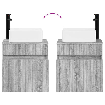 Wall-mounted Sink Vanity Grey Sonoma 49 x 41 x 63 cm