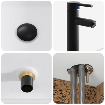 Wall-mounted Sink Vanity Old Wood 49 x 41 x 63 cm