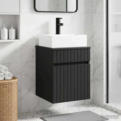 Wall-mounted Sink Vanity Black 39 x 41 x 62.5 cm