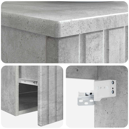 Wall-mounted Sink Vanity Concrete Grey 39 x 41 x 62.5 cm