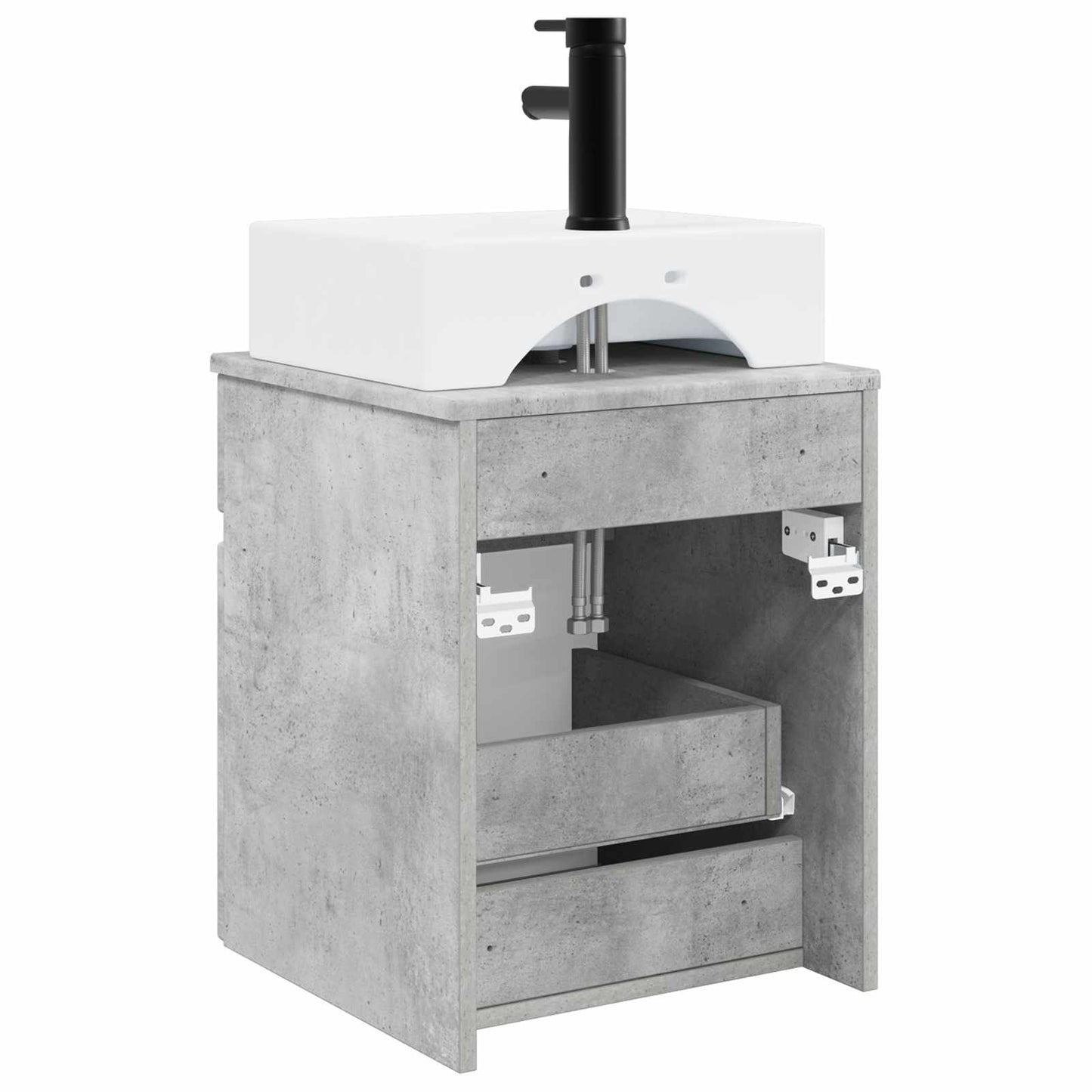 Wall-mounted Sink Vanity Concrete Grey 39 x 41 x 62.5 cm