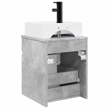 Wall-mounted Sink Vanity Concrete Grey 39 x 41 x 62.5 cm