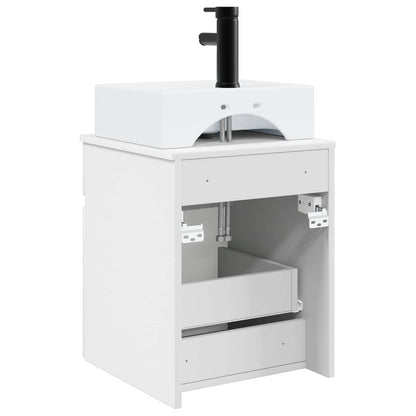 Wall-mounted Sink Vanity High Gloss White 39 x 41 x 62.5 cm