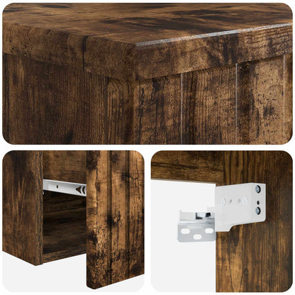 Wall-mounted Sink Vanity Smoked Oak 39 x 41 x 62.5 cm