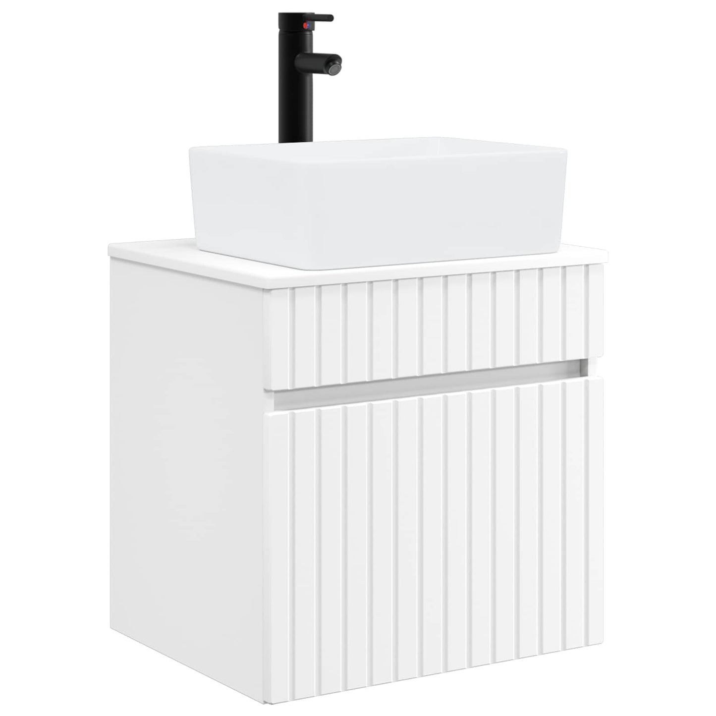 Wall-mounted Sink Vanity White 49 x 41 x 63 cm Engineered Wood