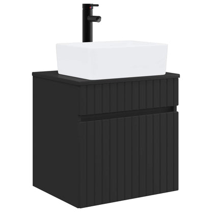 Wall-mounted Sink Vanity Black 49 x 41 x 63 cm Engineered Wood