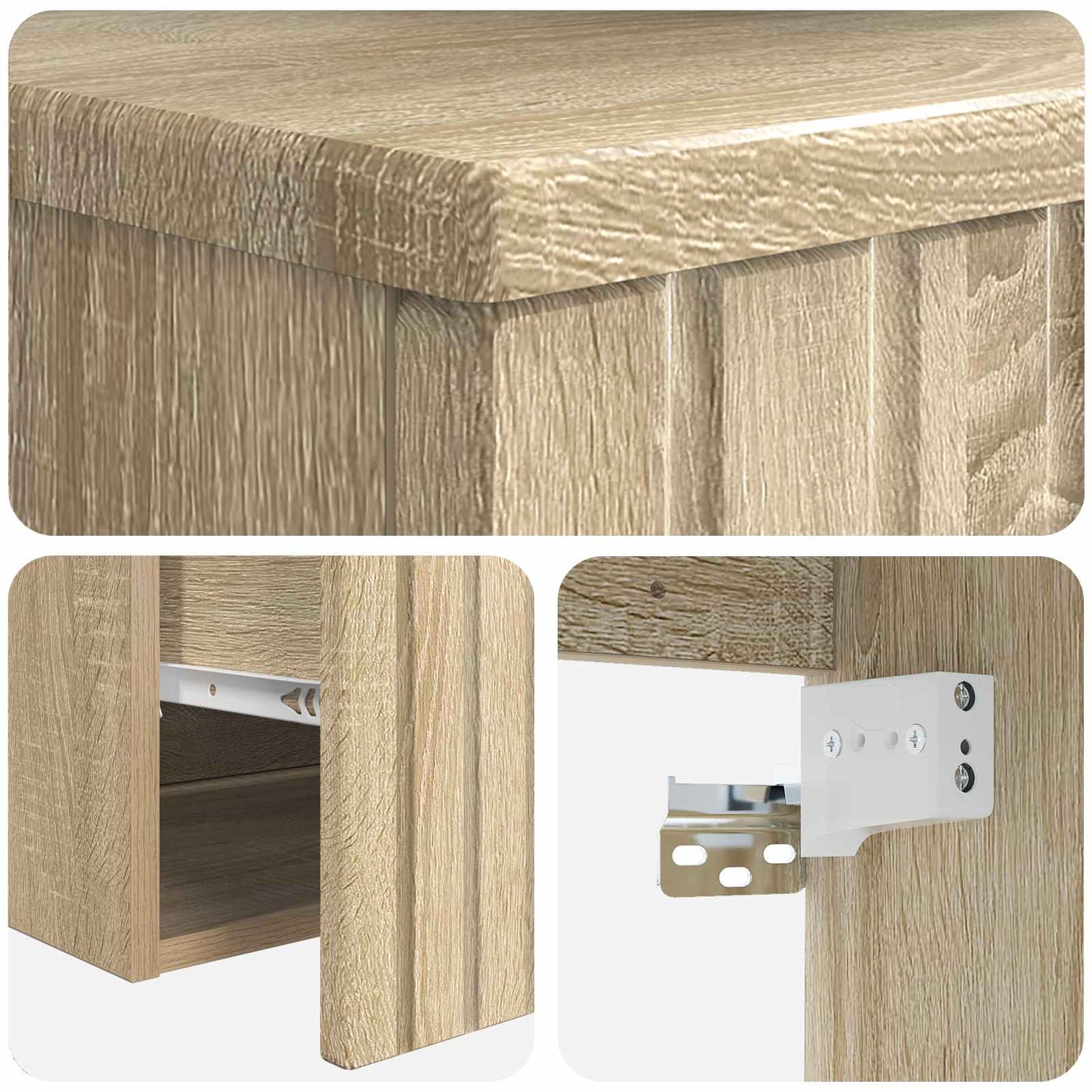 Wall-mounted Sink Vanity Sonoma Oak 49 x 41 x 63 cm