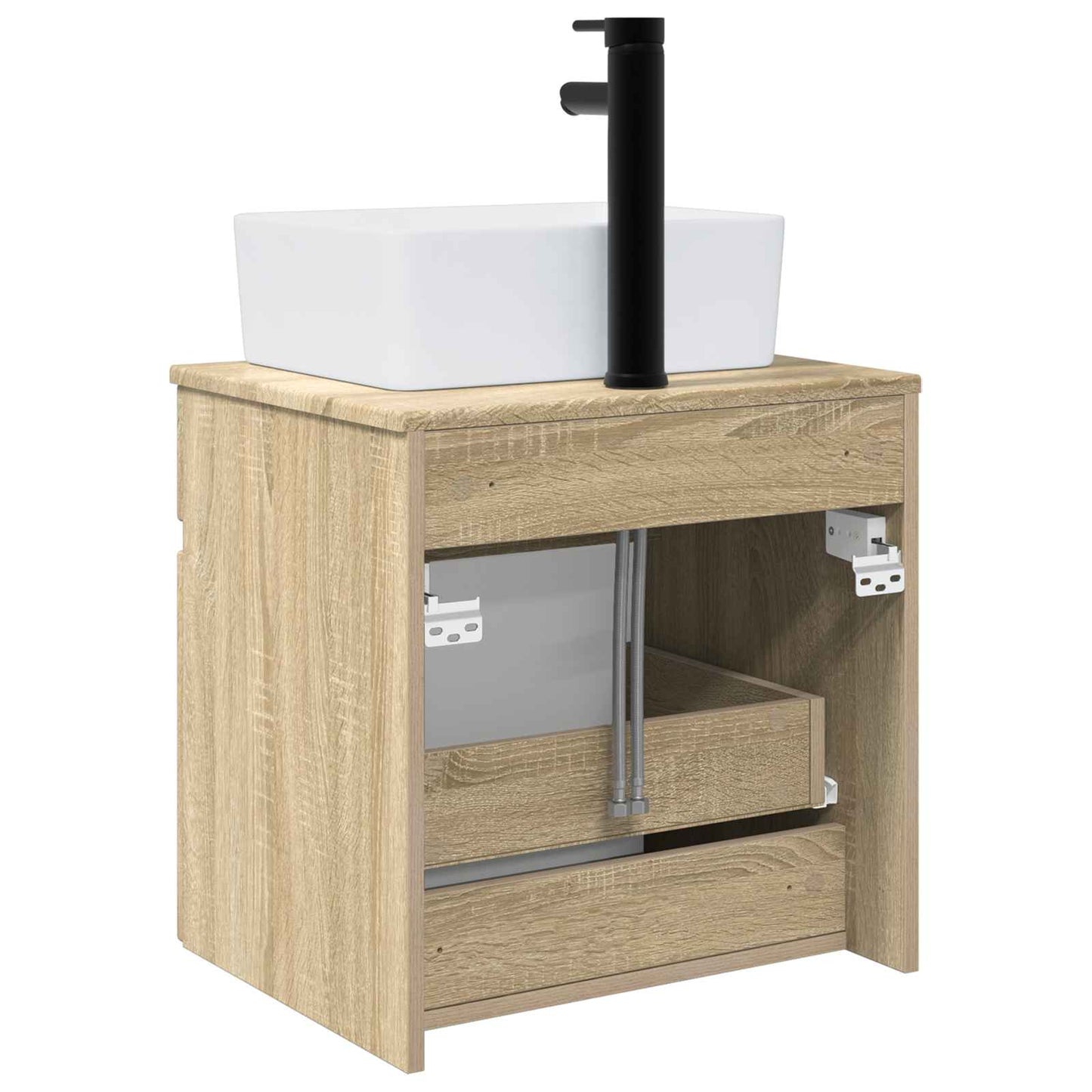 Wall-mounted Sink Vanity Sonoma Oak 49 x 41 x 63 cm