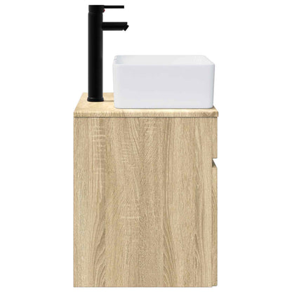 Wall-mounted Sink Vanity Sonoma Oak 49 x 41 x 63 cm