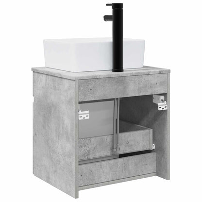Wall-mounted Sink Vanity Concrete Grey 49 x 41 x 63 cm