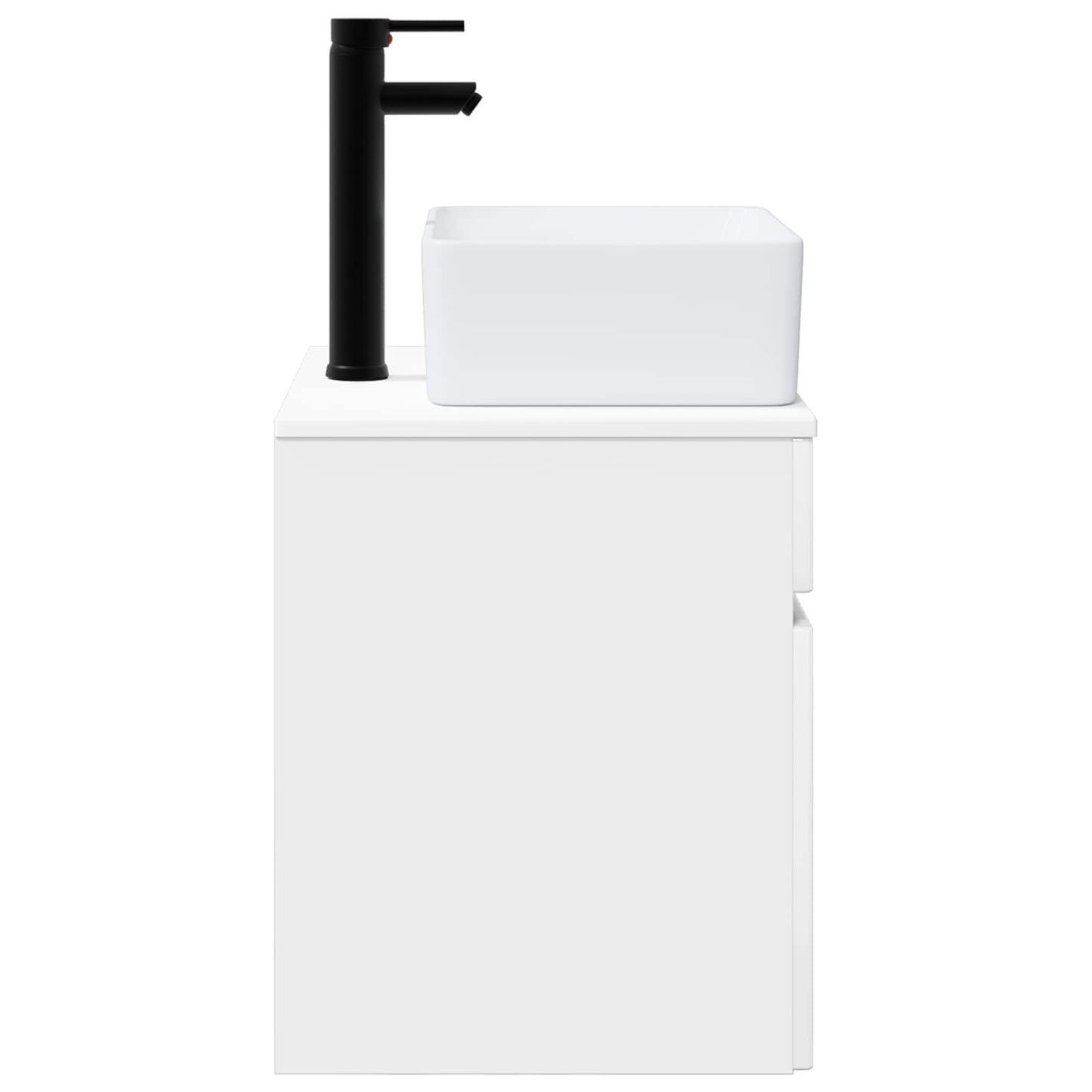 Wall-mounted Sink Vanity High Gloss White 49 x 41 x 63 cm