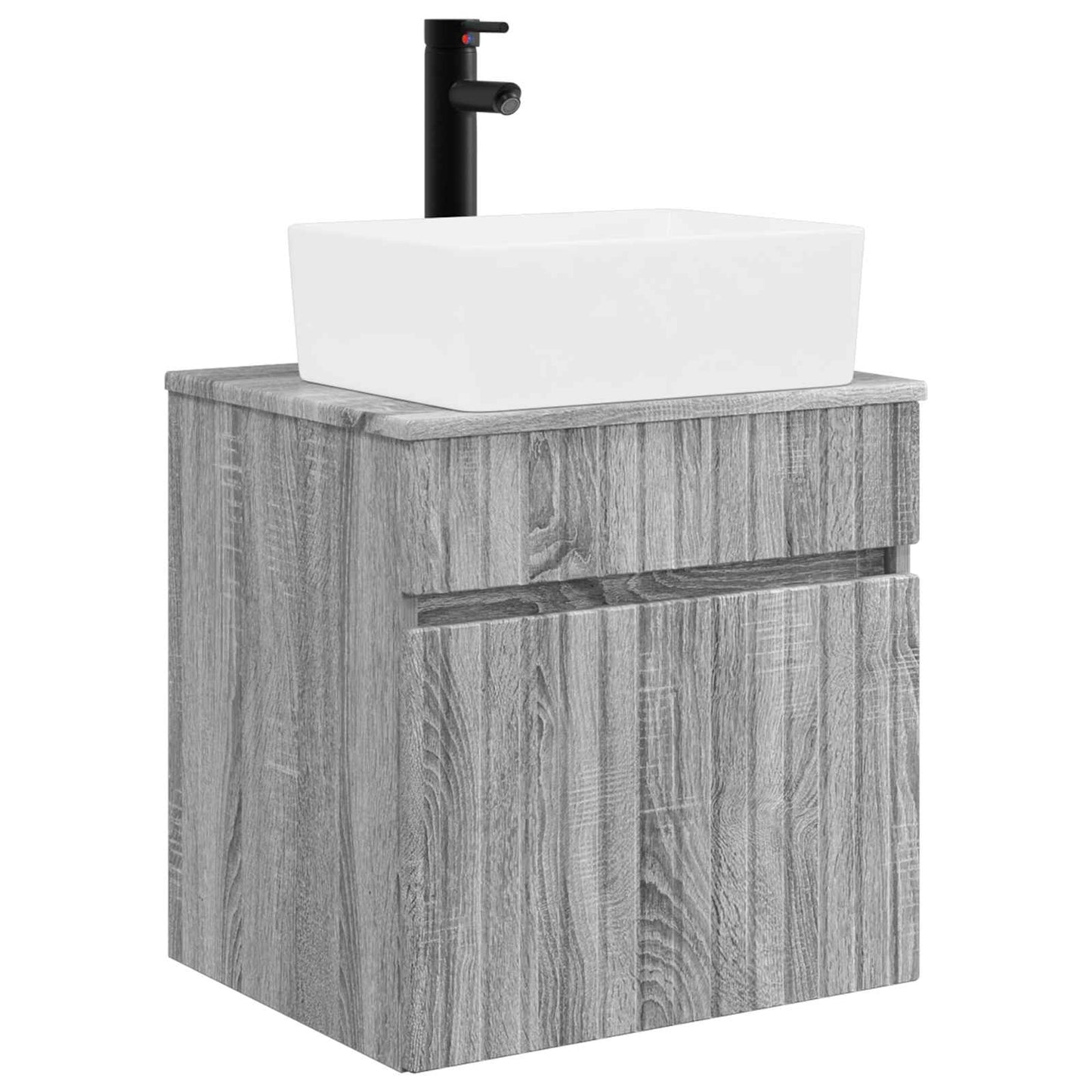 Wall-mounted Sink Vanity Grey Sonoma 49 x 41 x 63 cm