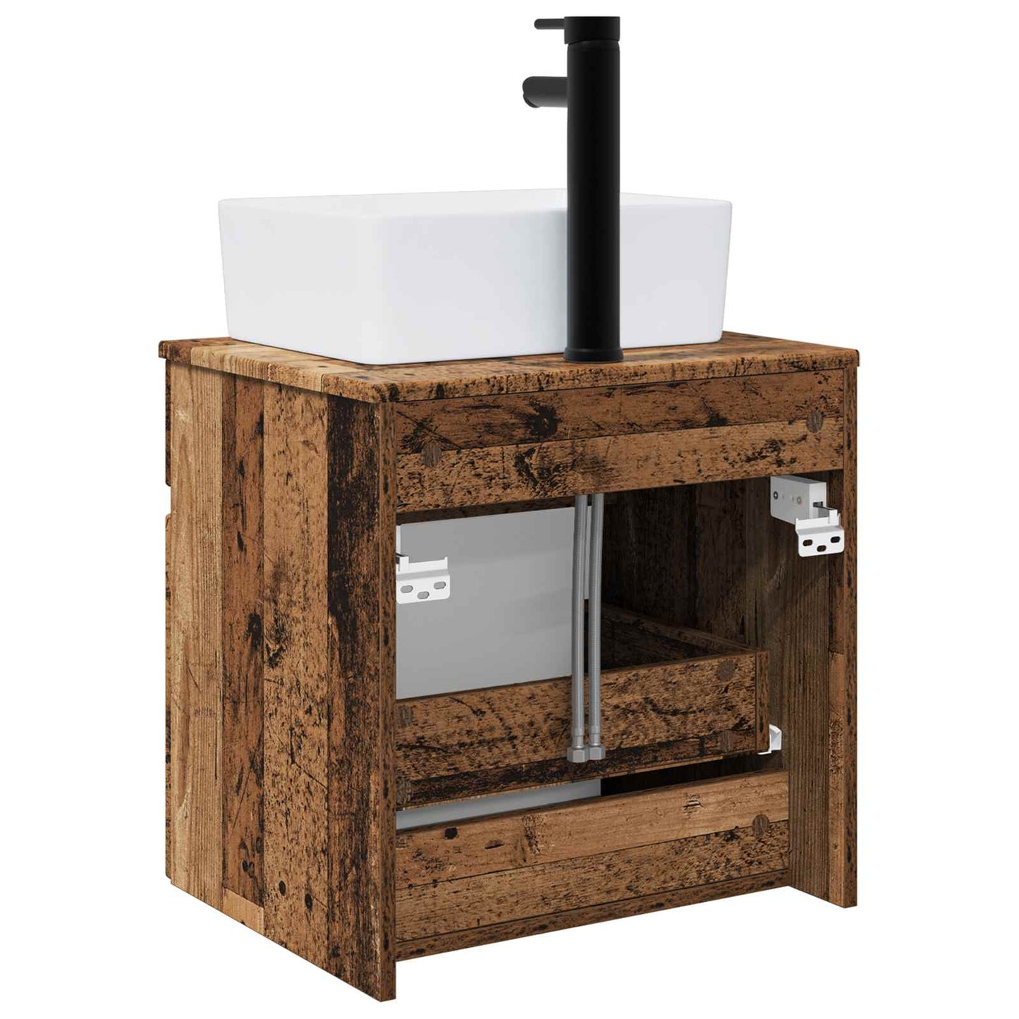 Wall-mounted Sink Vanity Old Wood 49 x 41 x 63 cm