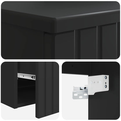 Wall-mounted Sink Vanity Black 49 x 44.5 x 65 cm