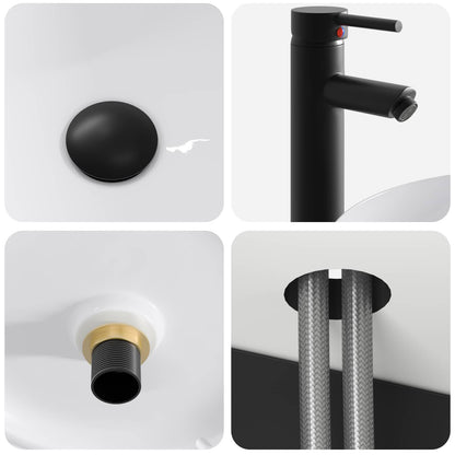 Wall-mounted Sink Vanity Black 49 x 44.5 x 65 cm