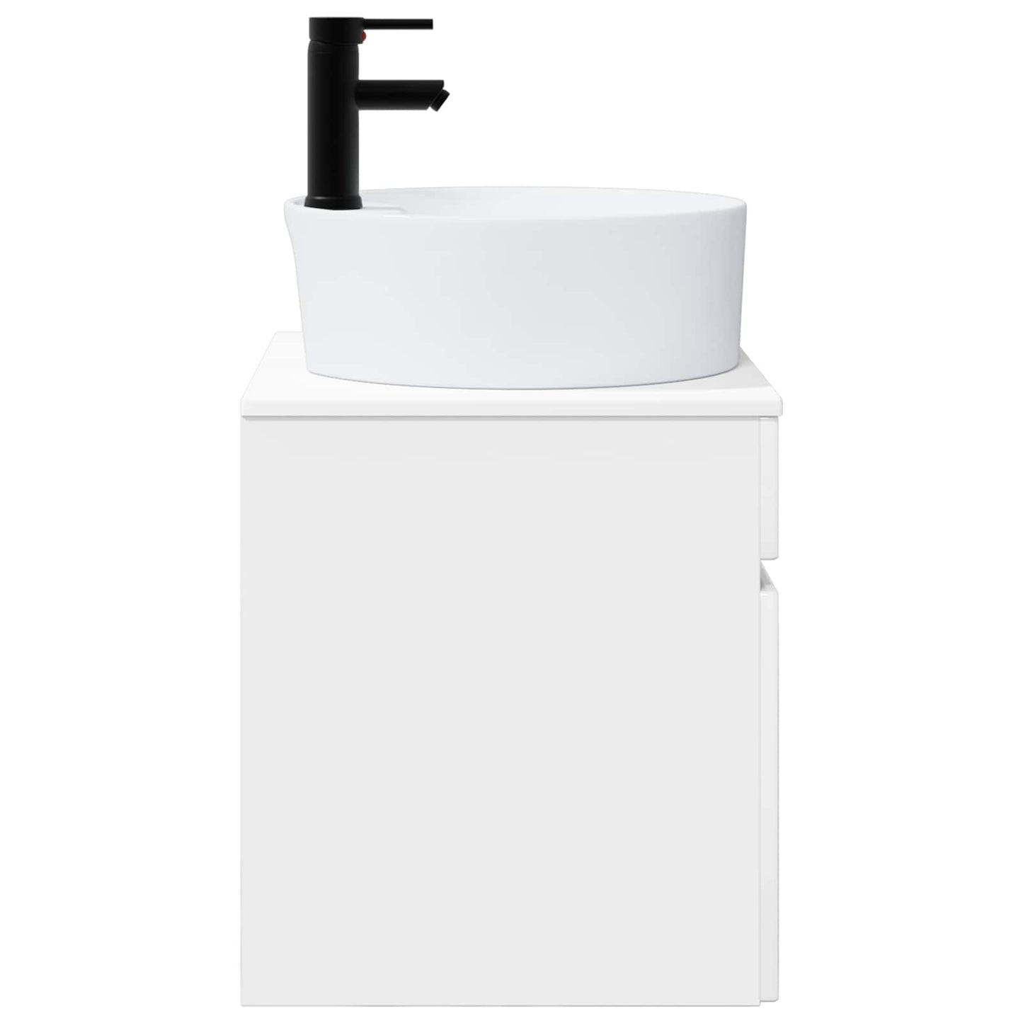 Wall-mounted Sink Vanity High Gloss White 49 x 44.5 x 65 cm