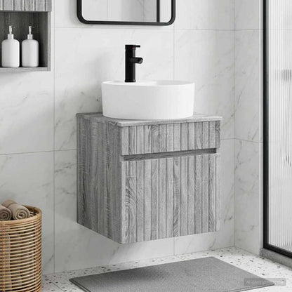 Wall-mounted Sink Vanity Grey Sonoma 49 x 44.5 x 65 cm