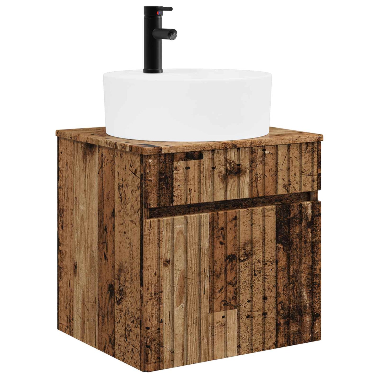 Wall-mounted Sink Vanity Old Wood 49 x 44.5 x 65 cm