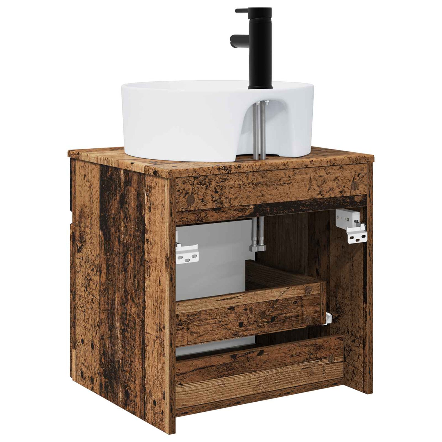 Wall-mounted Sink Vanity Old Wood 49 x 44.5 x 65 cm