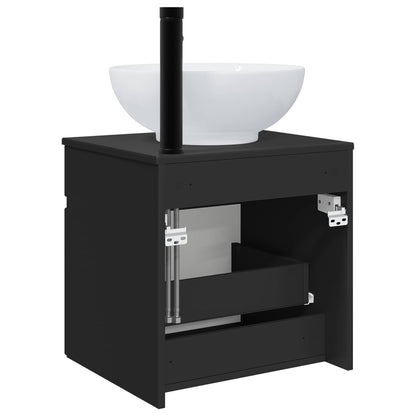 Wall-mounted Sink Vanity Black 49 x 44.5 x 66.5 cm