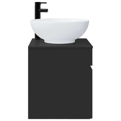 Wall-mounted Sink Vanity Black 49 x 44.5 x 66.5 cm