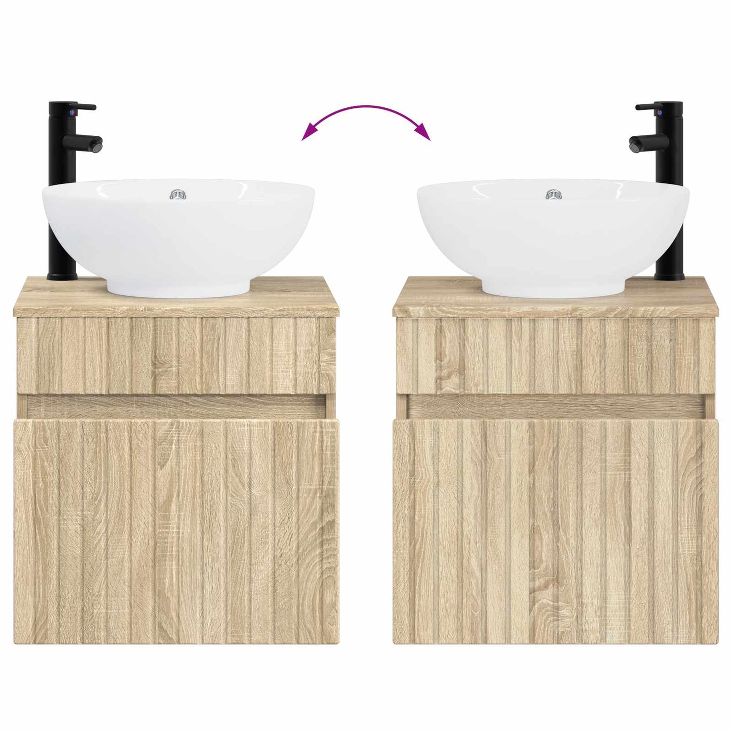 Wall-mounted Sink Vanity Sonoma Oak 49 x 44.5 x 66.5 cm