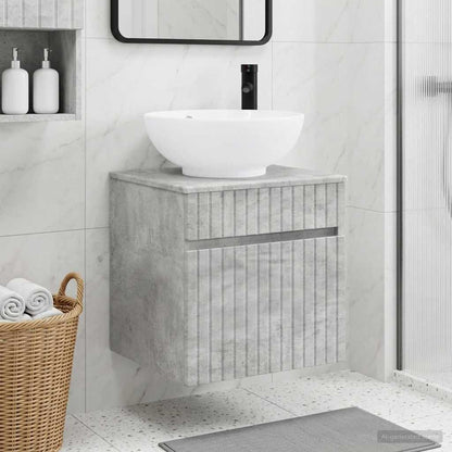Wall-mounted Sink Vanity Concrete Grey 49 x 44.5 x 66.5 cm
