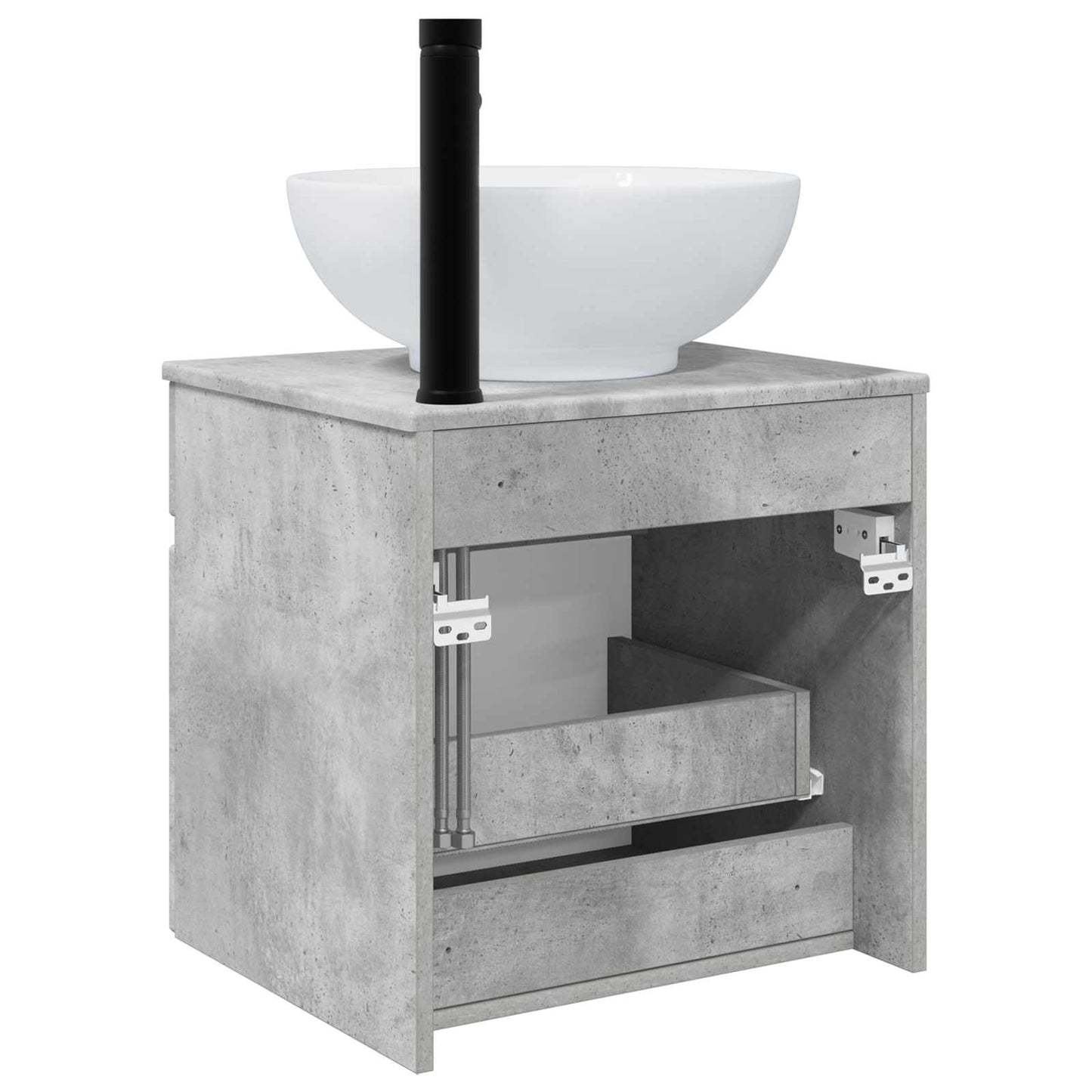 Wall-mounted Sink Vanity Concrete Grey 49 x 44.5 x 66.5 cm